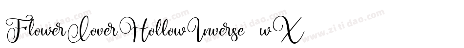 FlowerLoverHollowInverse-wX89字体转换