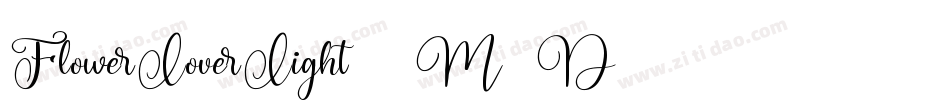 FlowerLoverLight-7M7D字体转换