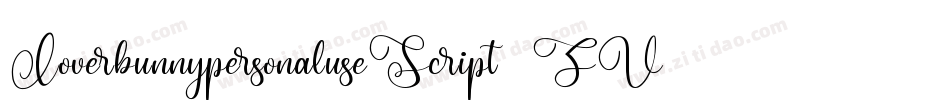 LoverbunnypersonaluseScript-ZVy8x字体转换