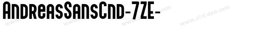 AndreasSansCnd-7ZE字体转换