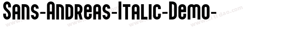 Sans-Andreas-Italic-Demo字体转换