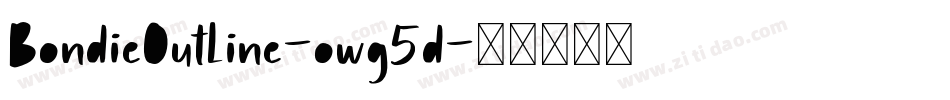 BondieOutline-owg5d字体转换