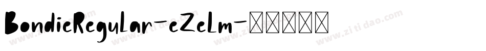 BondieRegular-eZeLm字体转换