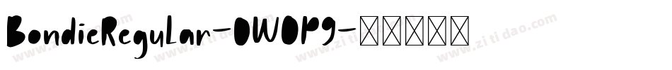 BondieRegular-0WOP9字体转换