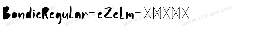 BondieRegular-eZeLm字体转换