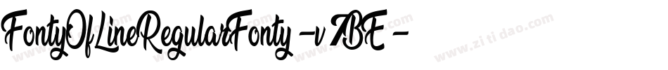 FontyOfLineRegularFonty-v7BE字体转换
