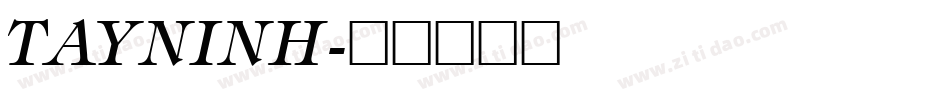 TAYNINH字体转换