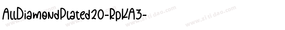 AllDiamondPlated20-RpKA3字体转换