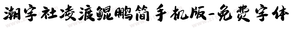潮字社凌渡鲲鹏简手机版字体转换
