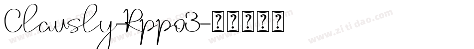 Clausly-Rppo3字体转换