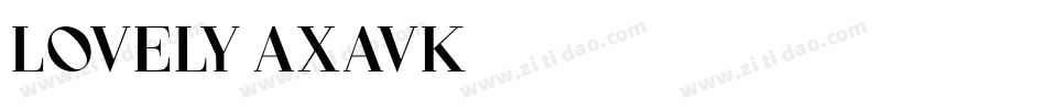 Lovely-axaVK字体转换