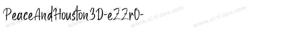 PeaceAndHouston3D-eZZrO字体转换