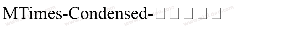 MTimes-Condensed字体转换
