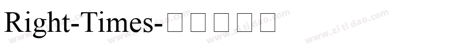 Right-Times字体转换