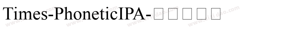 Times-PhoneticIPA字体转换