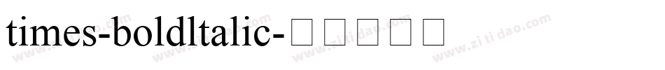 times-boldltalic字体转换