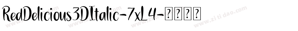 RedDelicious3DItalic-7xL4字体转换