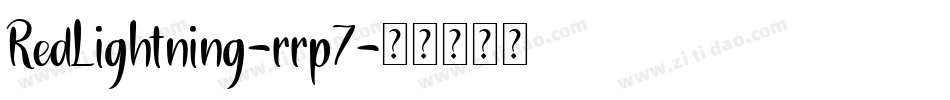 RedLightning-rrp7字体转换