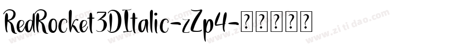 RedRocket3DItalic-zZp4字体转换