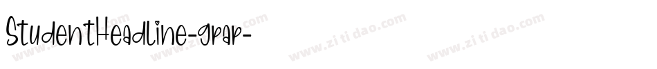 StudentHeadline-gpap字体转换