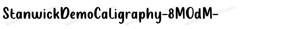 StanwickDemoCaligraphy-8MOdM字体转换