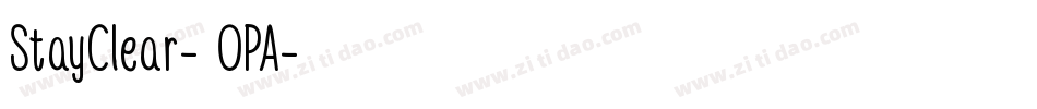 StayClear-7OPA字体转换