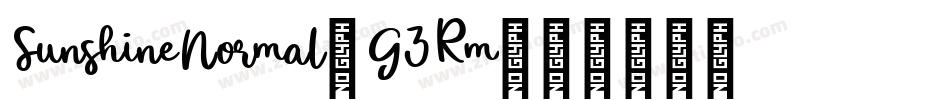 SunshineNormal-G3Rm字体转换
