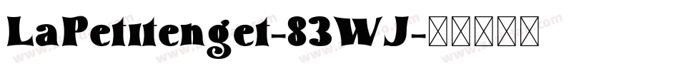 LaPetitenget-83WJ字体转换