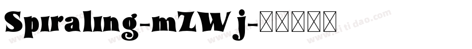 Spiraling-mZWj字体转换
