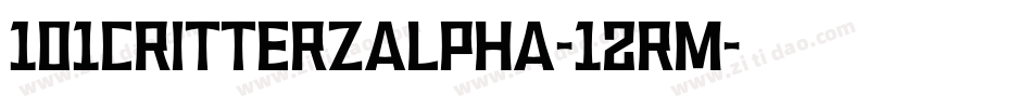 101CritterzAlpha-12rM字体转换