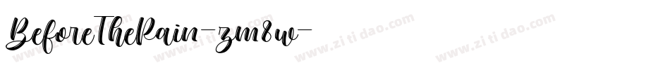 BeforeTheRain-zm8w字体转换
