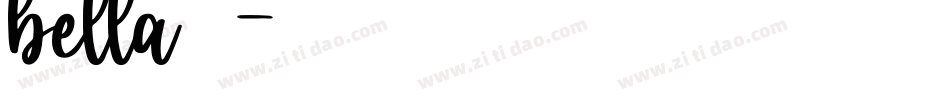 bella字库字体转换