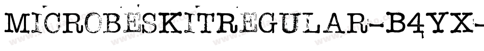 MicrobesKitRegular-B4Yx字体转换