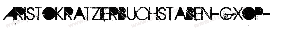Aristokratzierbuchstaben-gxop字体转换