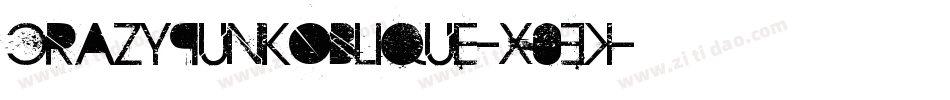 CrazyPunkOblique-X0EK字体转换