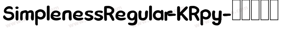 SimplenessRegular-KRpy字体转换