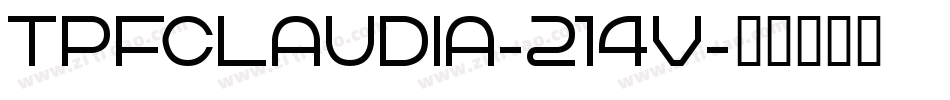 TpfClaudia-214v字体转换