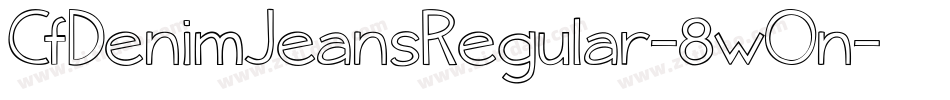 CfDenimJeansRegular-8wOn字体转换