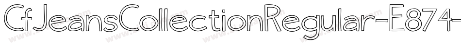 CfJeansCollectionRegular-E874字体转换
