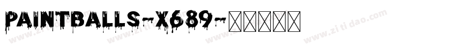 Paintballs-X689字体转换