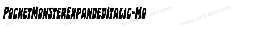 PocketMonsterExpandedItalic-MoKp字体转换