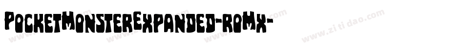 PocketMonsterExpanded-roMx字体转换 PocketMonsterExpanded-roMx字体转换