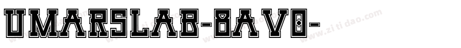 UmarSlab-8Av0字体转换