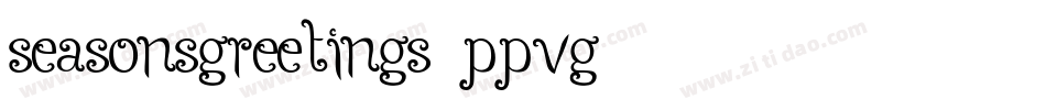 SeasonsGreetings-PPvg字体转换
