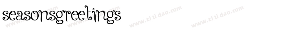 SeasonsGreetings字体转换
