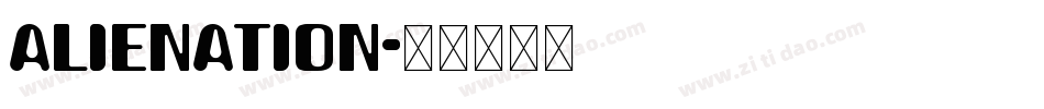 alienation字体转换