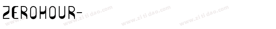 ZEROHOUR字体转换