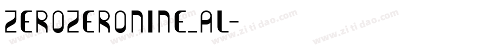 ZEROZERONINE_AL字体转换