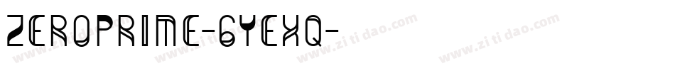 ZeroPrime-6Yexq字体转换