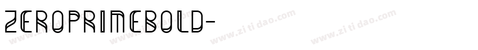 zeroprimebold字体转换